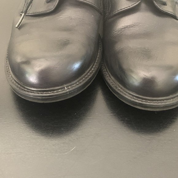 C2 by Calibrate Black leather dress shoes • 5M boys lace up Non-Slip Rubber Sole - Picture 3 of 8